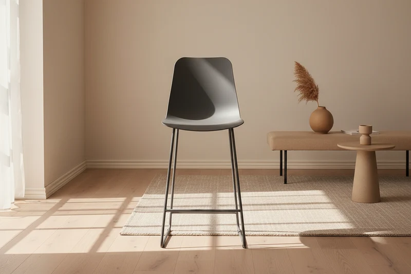 Chaise de comptoir pieds métal - Marie