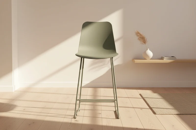 Chaise de comptoir pieds métal - Marie
