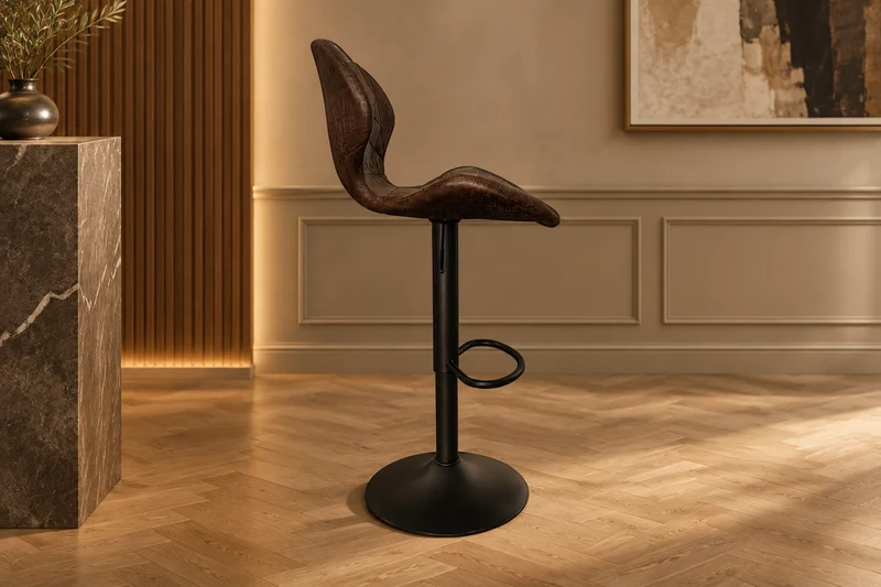 Chaise de bar en simili cuir vintage - Malaga