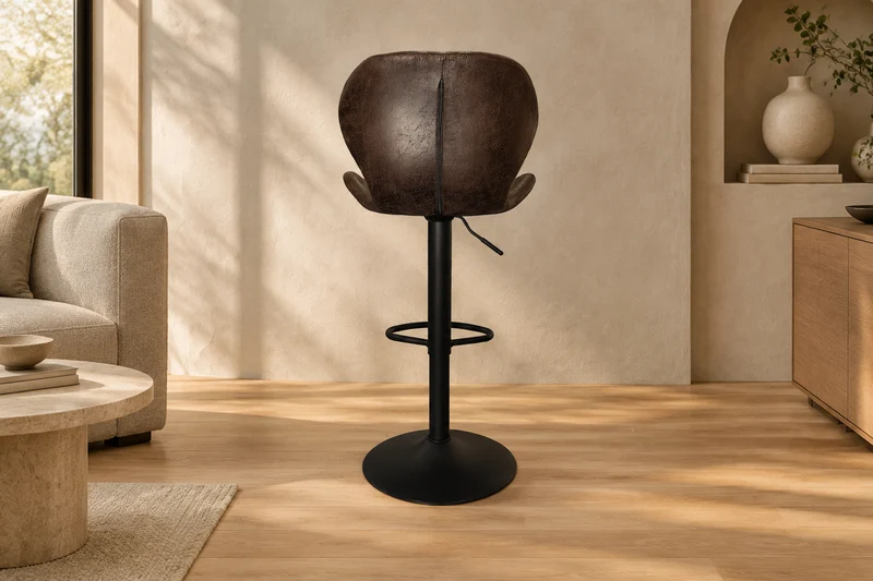 Chaise de bar en simili cuir vintage - Malaga