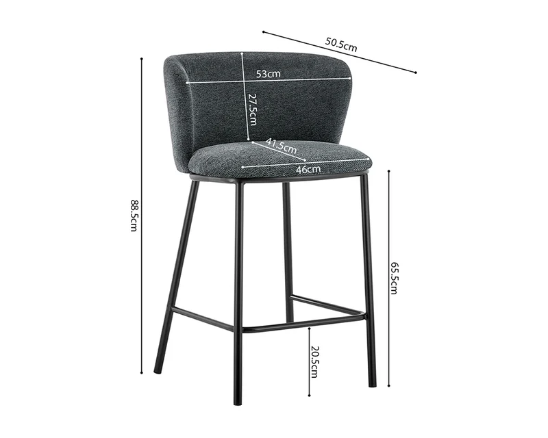 Chaise de bar en tissu - Arthur