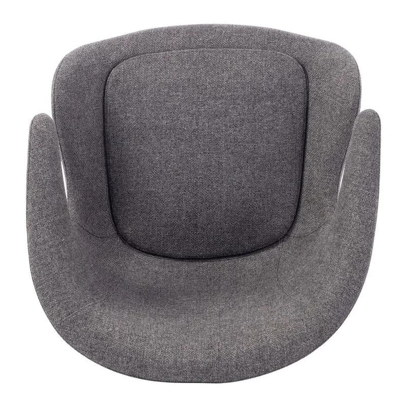 Chaise repas accoudoir tissu gris foncé