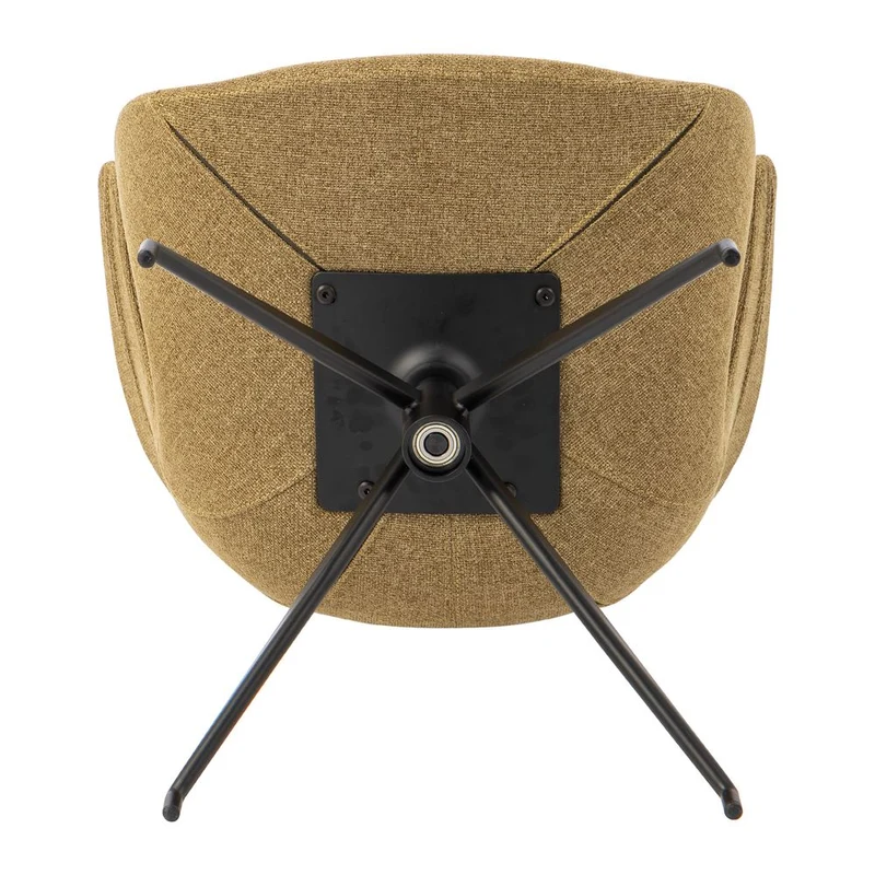 Chaise repas accoudoir tissu kaki