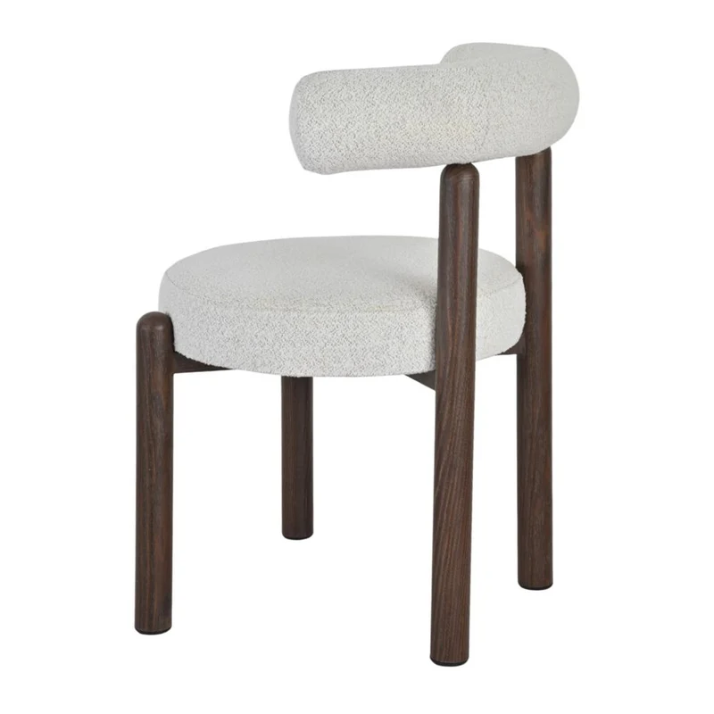 Chaise repas bouclette rase beige