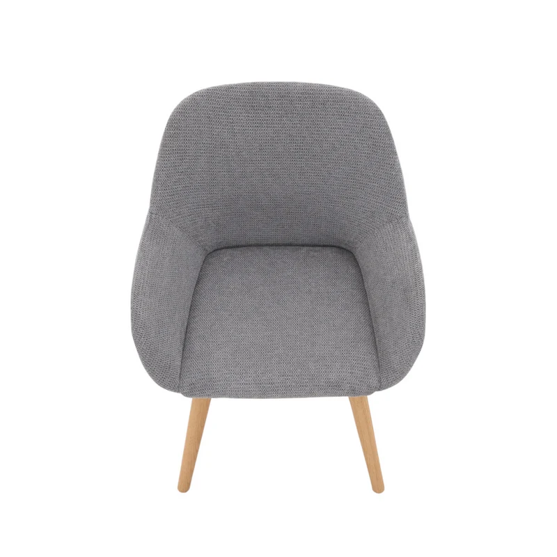 Chaise repas tissu gris clair