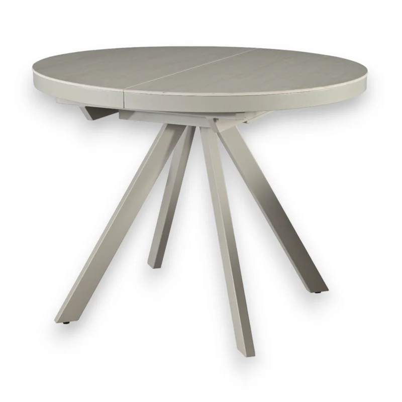 Table repas céramique blanche 100 cm avec allonge