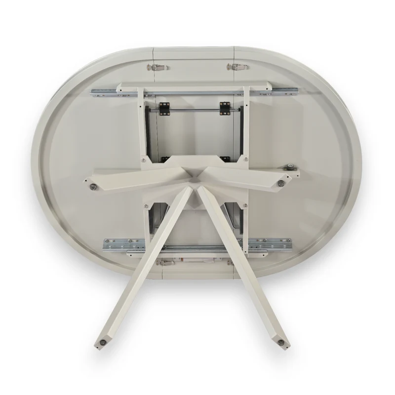 Table repas céramique blanche 100 cm avec allonge