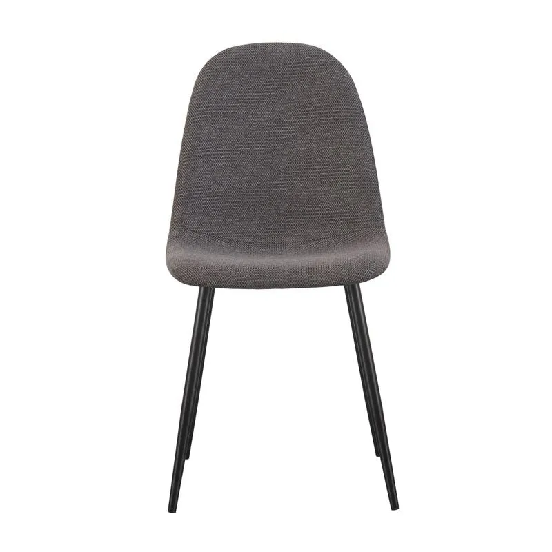 Chaise repas tissu gris anthracite