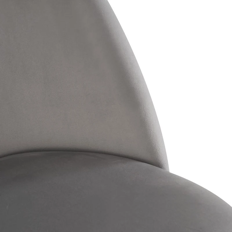 Chaise repas velours gris clair