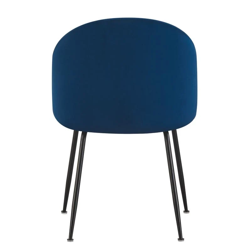 Chaise repas velours bleu marine