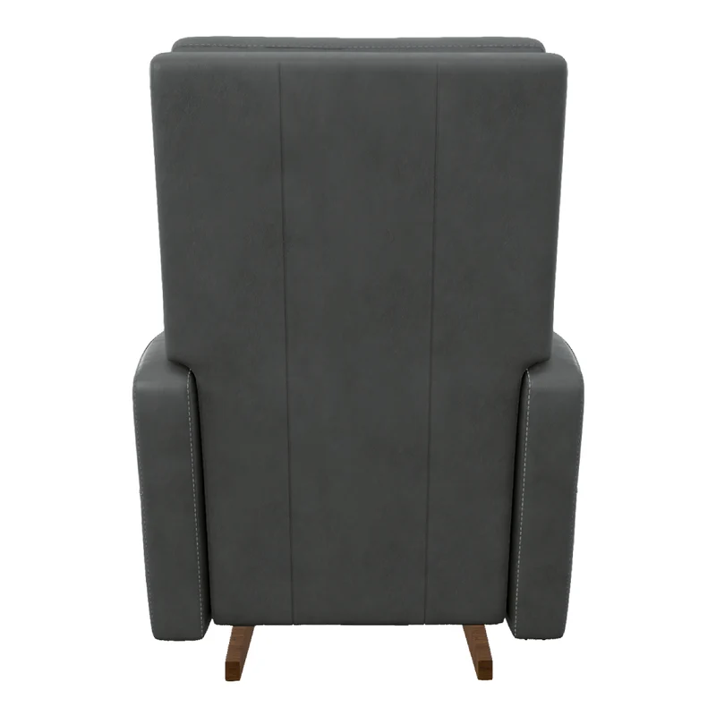 Fauteuil berçant et inclinable en cuir gris - Lennon