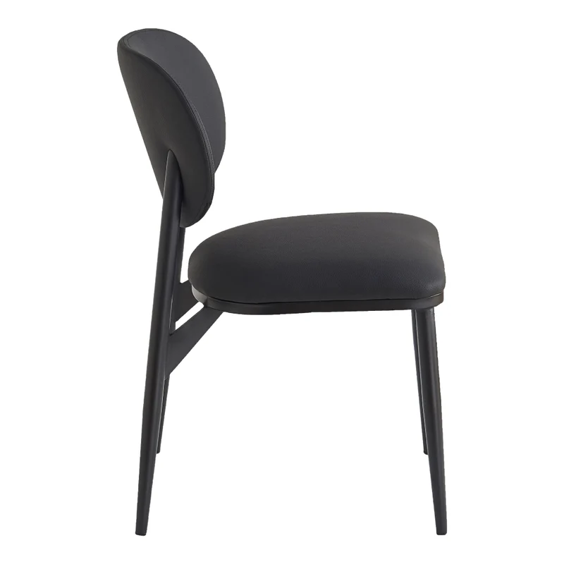 Ensemble de 4 chaises de salle à manger rembourrées aspect cuir - Gideon