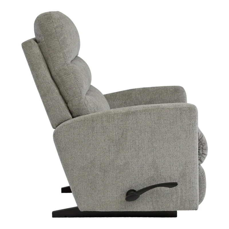 Fauteuil berçant et inclinable en tissu gris - Liam