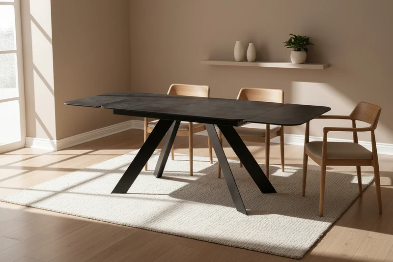 Table extensible céramique pieds métal - Texas