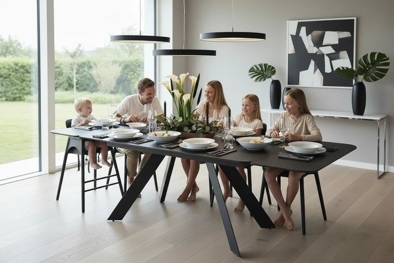 Table extensible céramique pieds métal - Texas