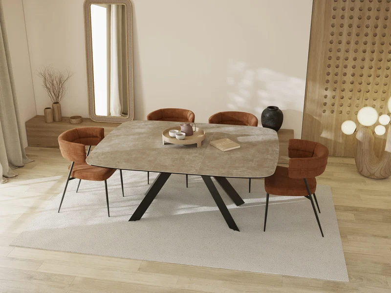 Table carré extensible céramique - Mexico Akante
