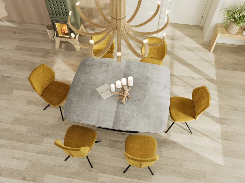 Table carrée extensible céramique - Santiago Akante