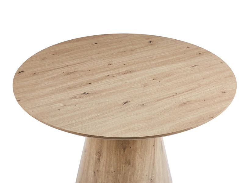 Table à manger ronde en bois clair - Tiguan