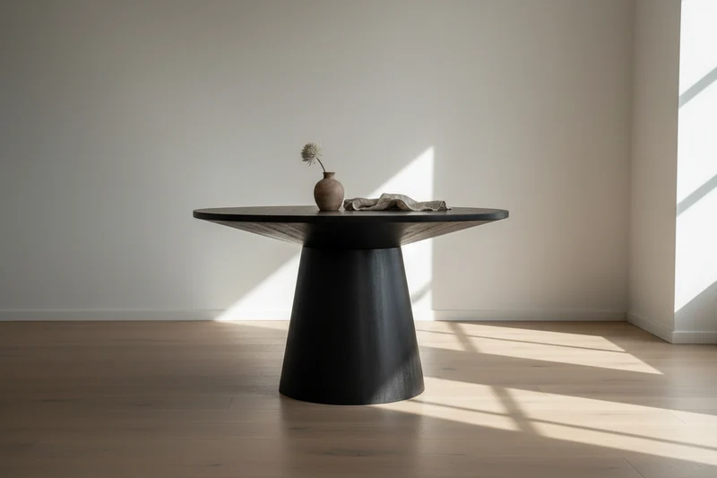 Table à manger ronde en bois - Toma