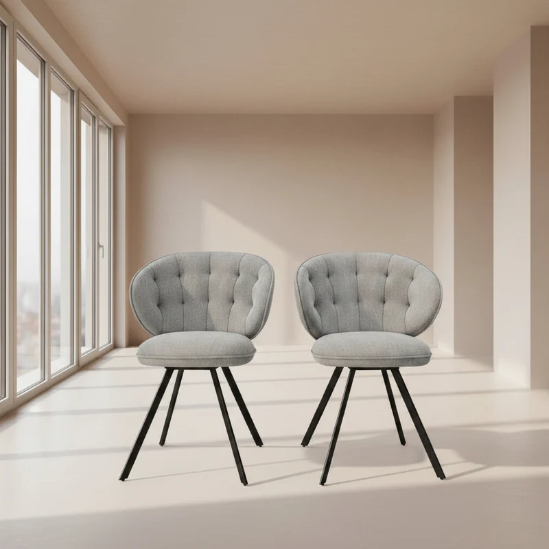 Lot de 2 chaises pivotante Nottingham - Akante