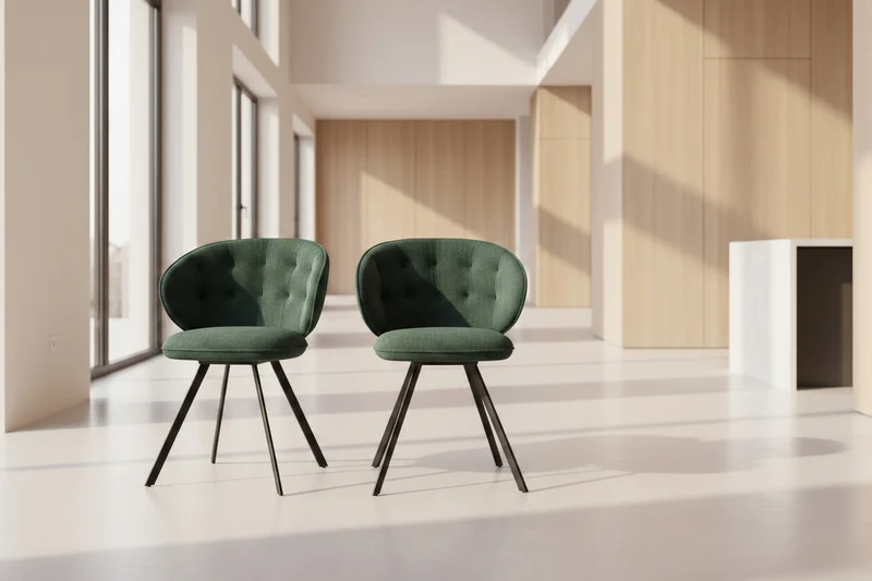Lot de 2 chaises pivotante Nottingham - Akante