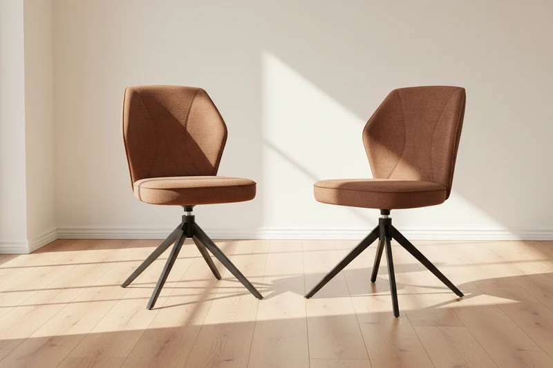 Lot de 2 chaises en tissu pivotante - Vienna