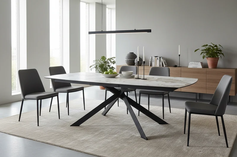 Table ovale extensible céramique - Grande Kheops