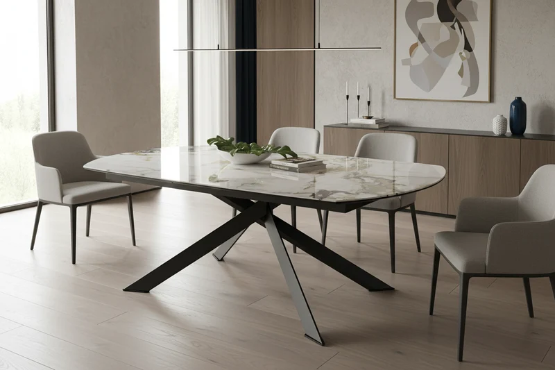 Table ovale extensible céramique - Grande Kheops