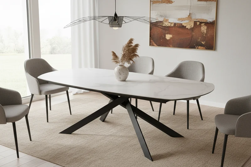 Table ovale extensible céramique - Grande Kheops