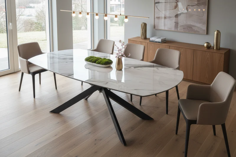 Table ovale extensible céramique - Grande Kheops