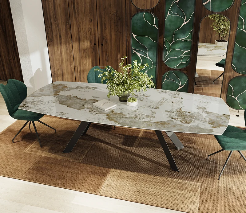 Table extensible céramique forme tonneau - Missouri Akante