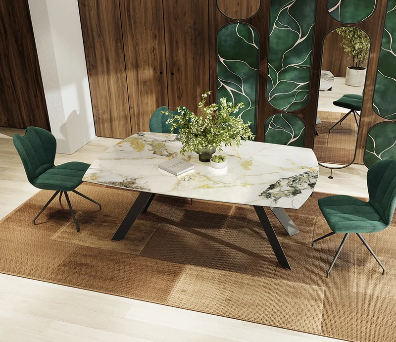 Table extensible céramique forme tonneau - Missouri Akante