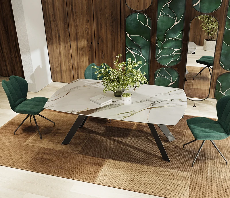 Table extensible céramique forme tonneau - Missouri Akante