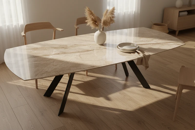 Table extensible céramique forme tonneau - Missouri Akante