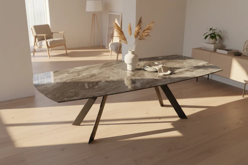 Table extensible céramique forme tonneau - Missouri Akante