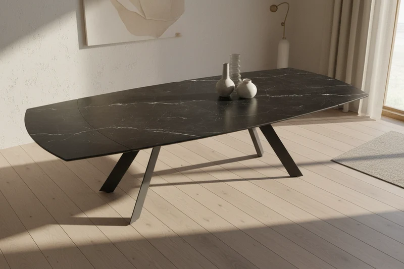 Table extensible céramique forme tonneau - Missouri Akante