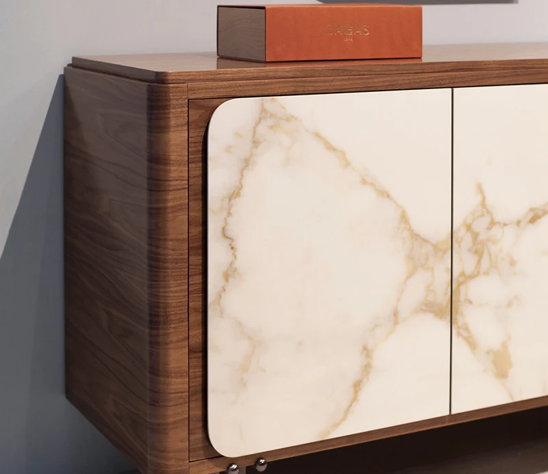 Buffet bas bois marbre - Fiory