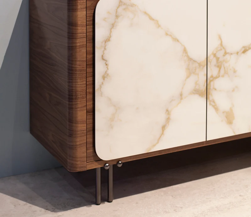Buffet bas bois marbre - Fiory