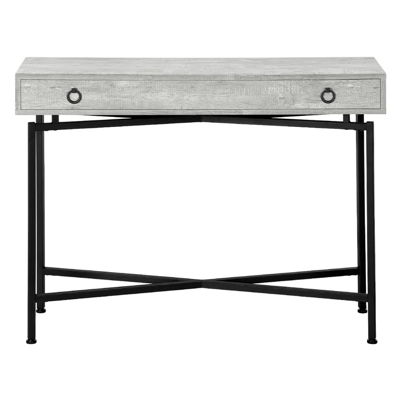 Table console en MDF/stratifié et métal noir avec 1 grand tiroir - I 3453-3454-3455