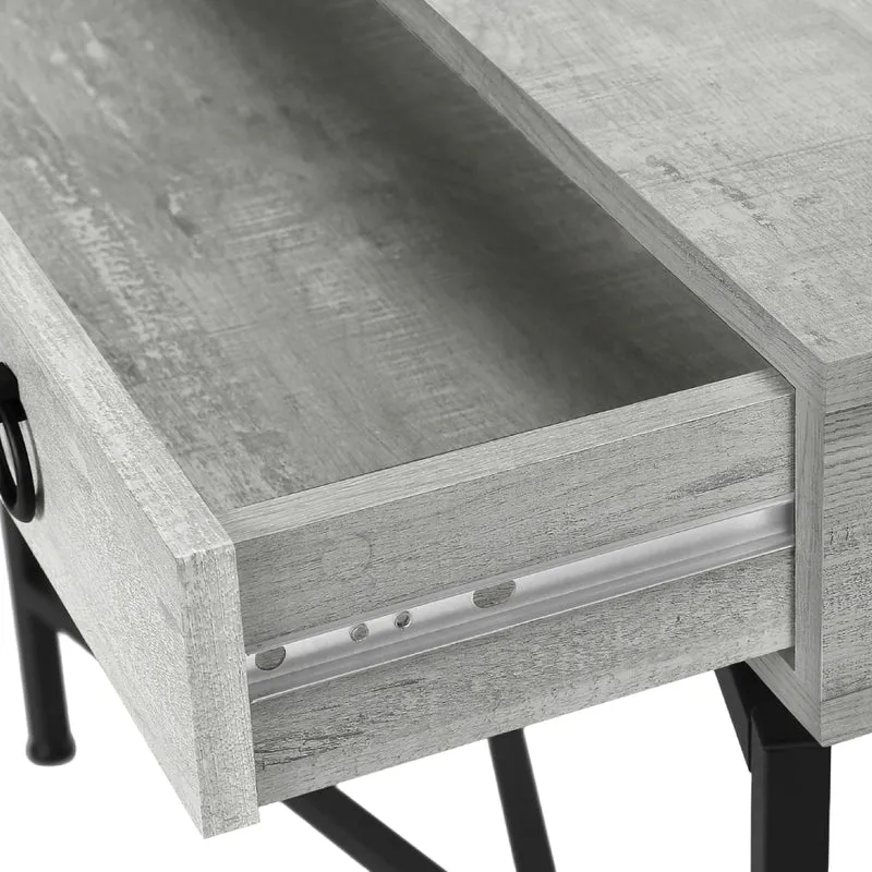 Table console en MDF/stratifié et métal noir avec 1 grand tiroir - I 3453-3454-3455