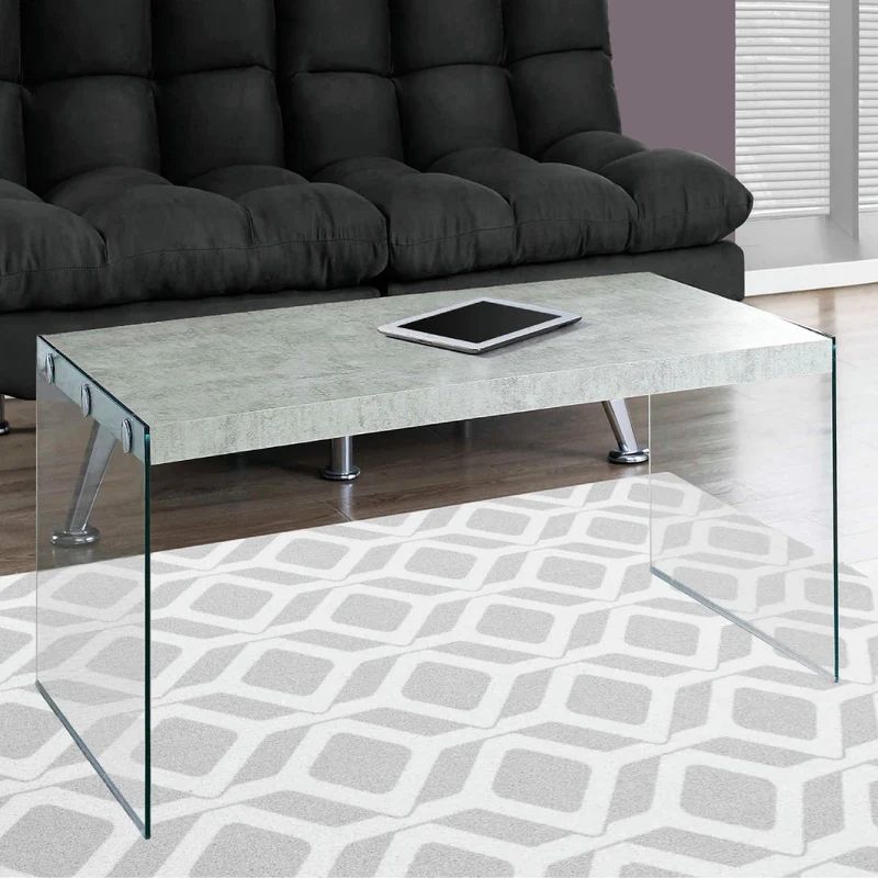 Table basse en MDF/stratifié et verre trempé - I 3054-3230-3286
