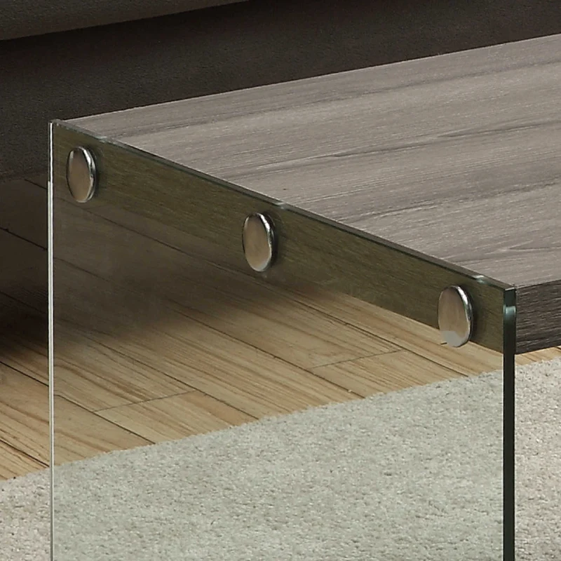 Table basse en MDF/stratifié et verre trempé - I 3054-3230-3286