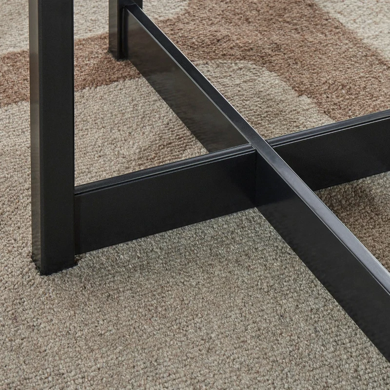 Ensemble de 2 chaises de salle à manger rembourrées en tissu beige pâle - Tomtyn