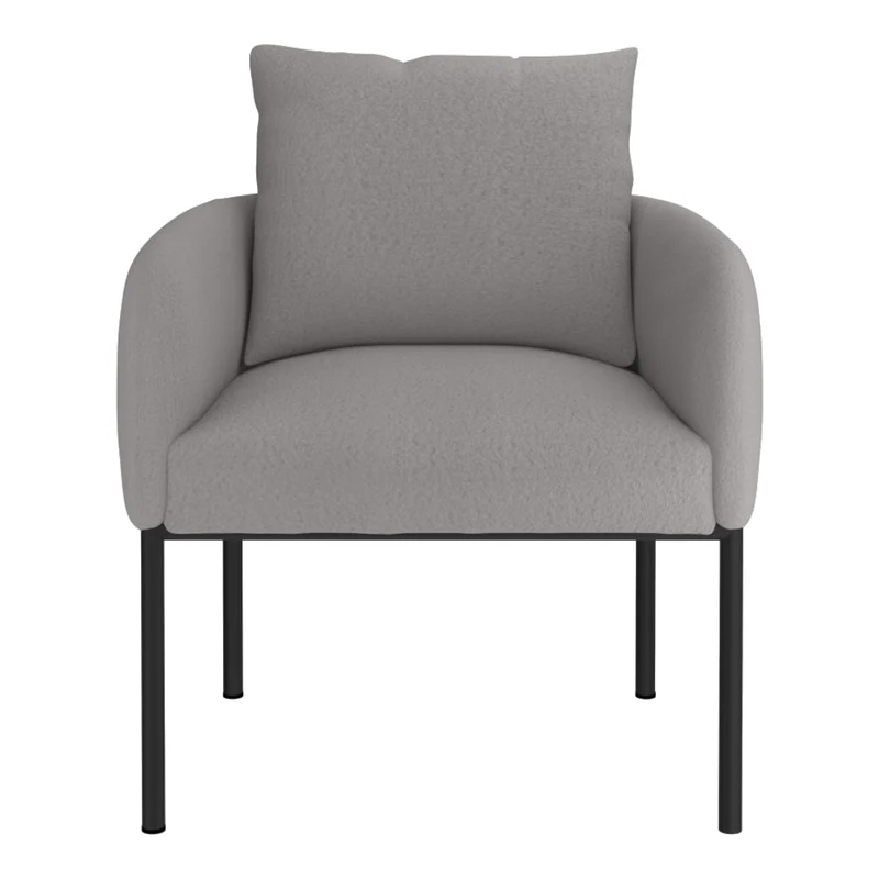 Fauteuil d'appoint en tissu gris - Zana