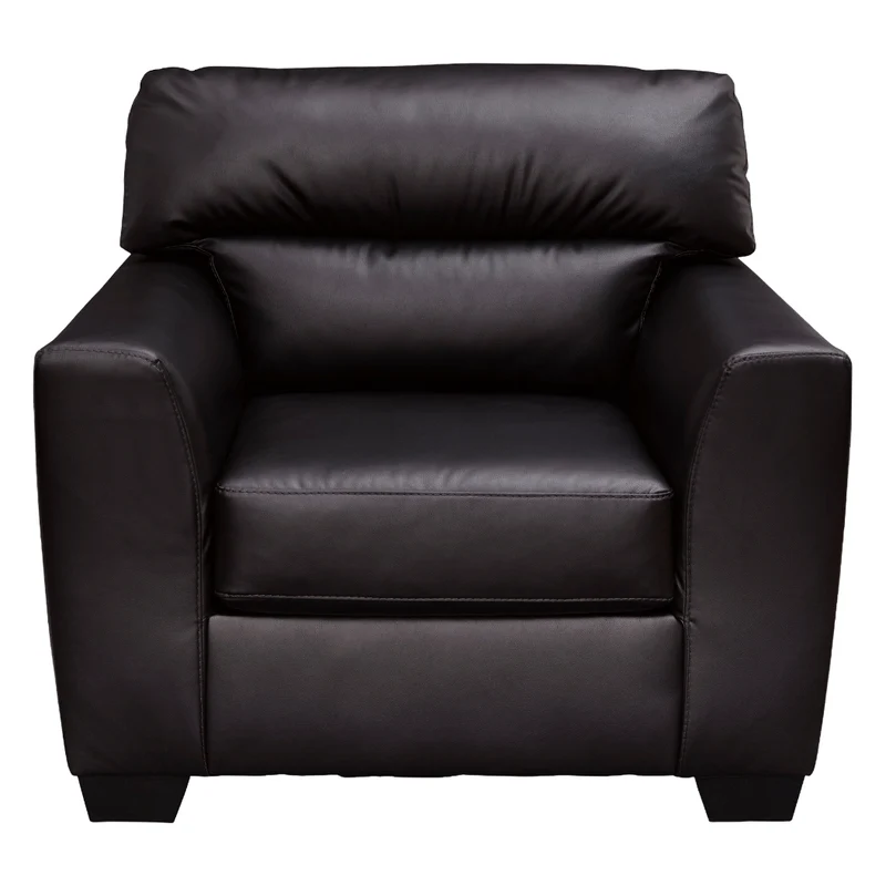 Fauteuil aspect cuir noir - Glennbre
