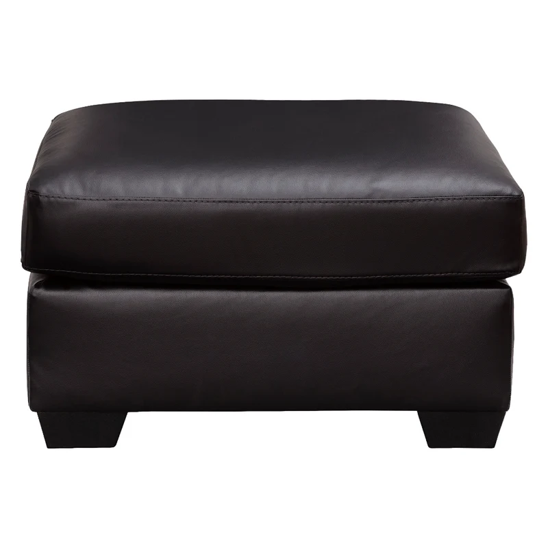 Ottoman aspect cuir noir - Glennbre