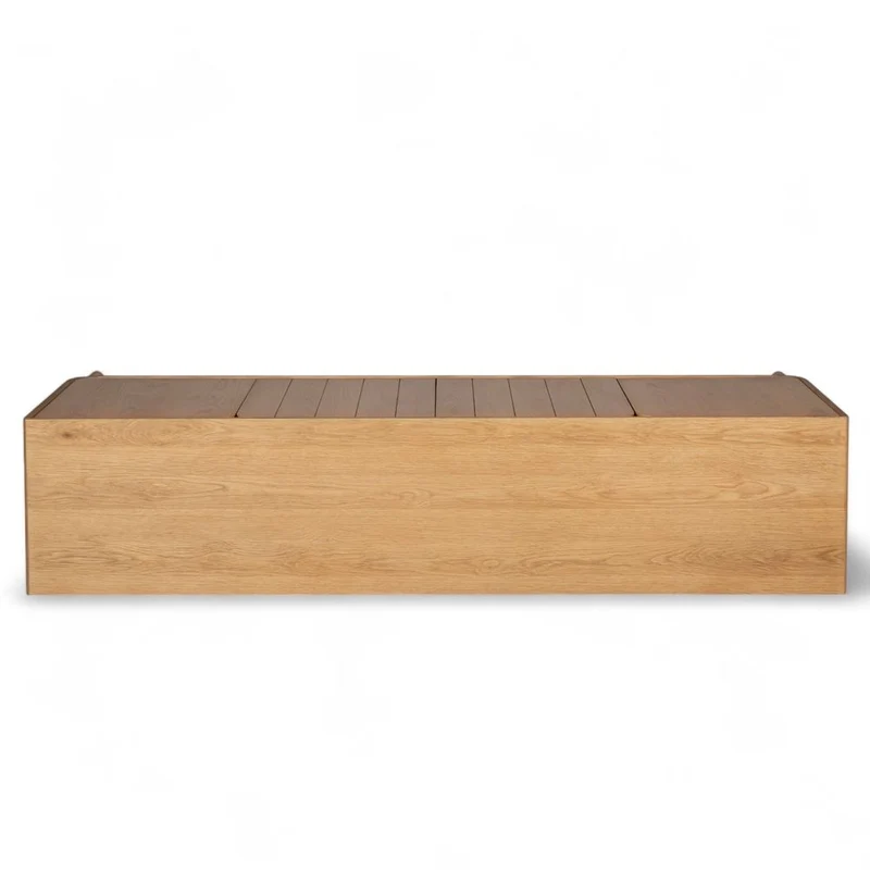 Meuble bas 4 portes chêne naturel