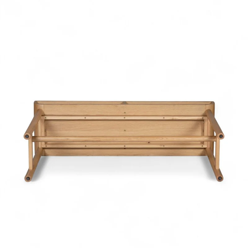 Console 120 cm 2 niches chêne naturel