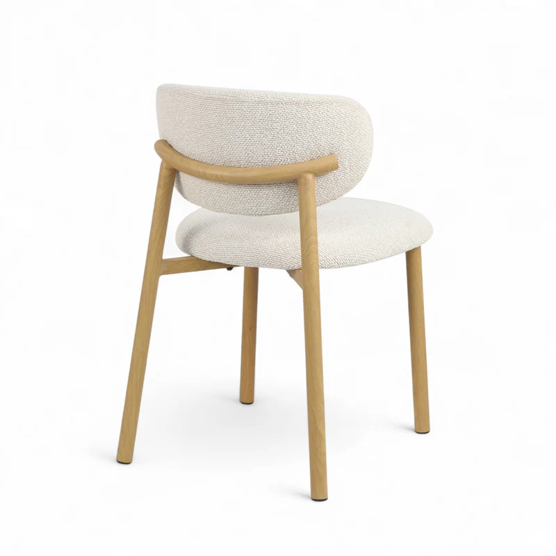 Chaise repas tissu écru