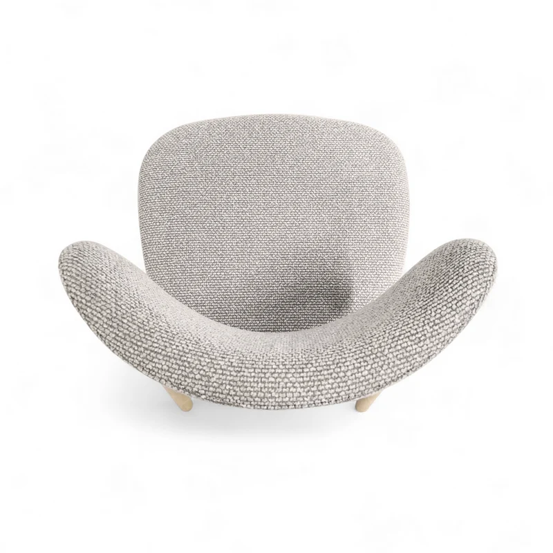 Chaise repas tissu gris clair